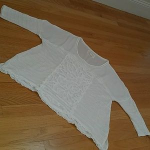 White lace shirt